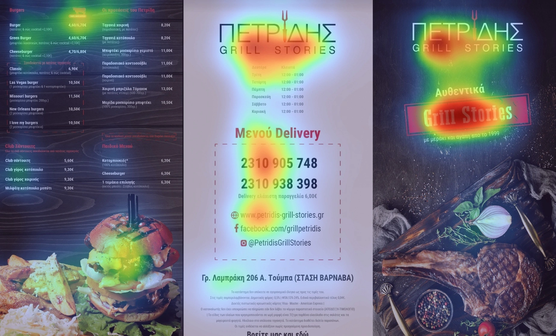 Attention heatmap applied to one of Dimitris Orfanos's designs