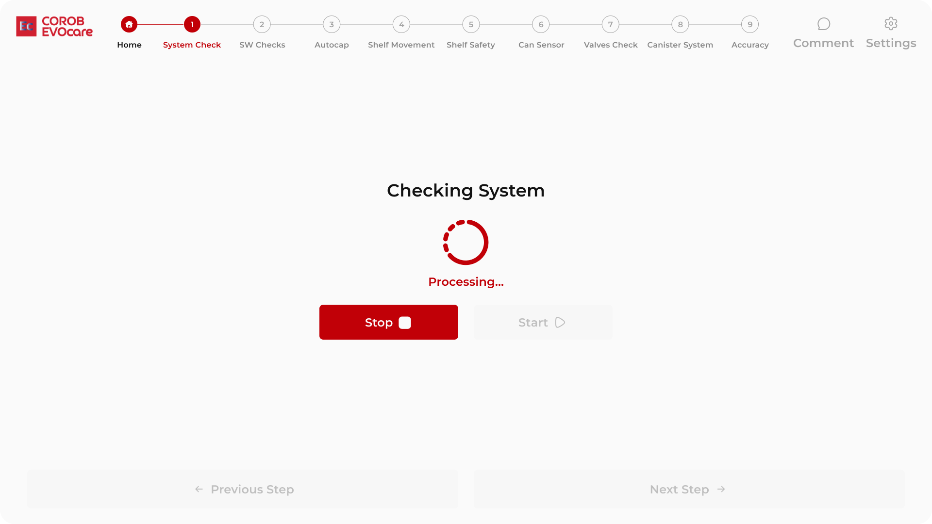Guided system check