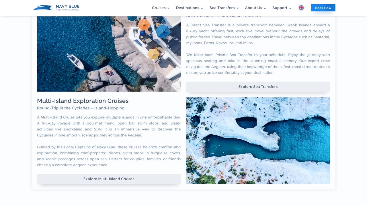 Direct transfers split from island-hopping